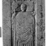 Sterbeinschrift für den Abt Johannes Schreibel auf einer figuralen Grabplatte