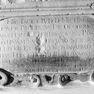 Grabinschrift für Abt Michael Reyser und Titulus auf Schrifttafel und Bildrelief von einem Epitaph