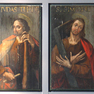 Die auf Holztafeln gemalten Apostel werden durch Tituli gekennzeichnet. Hier: Mathias, Judas Thadeus, Simon und der jüngere Jakobus. [1/4]