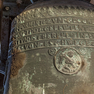 Glocke mit Spruch, Meisterinschrift und Jahreszahl
