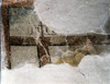 Bild zur Katalognummer 127: stark zerstörter Teil einer Wandmalerei mit Titulus