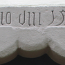 Inschrift über der Westtür