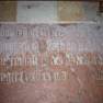 Sterbeinschrift auf der Wappengrabplatte der Barbara Ehinger