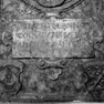 Sterbeinschrift auf der Wappengrabplatte des Johann Wolfgang Lutz