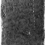 Grabplatte mit den Inschriften für die Kanoniker Ruger (Nr. 28), Ulrich Hinzenhauser (Nr. 197) im oberen und Konrad Schweiger (Nr. 639) im unteren Drittel der Platte, an der Nordwand.Mehrfachverwendung der Platte. Bei Zweitbenutzung um 180° gedreht. Rotma