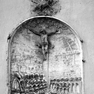 Bildteil eines Epitaphs, ehemals an der Südwand, außen in der oberen Reihe, neunte Platte von Westen. Kalkstein.
