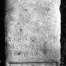 Sterbeinschriften auf der Wappengrabplatte des Hans und der Barbara Hedl (?)