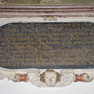 Sterbeinschrift für Wolf Friedrich von Closen zu Haidenburg und seine Ehefrau Barbara, geb. Nothafft von Wernberg, auf einem Wandgrabmal