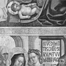 Domschatz Inv. Nr. 397, Altarretabel des Hans Raphon, li. Flügel, Details: Inschriften (1508/09)