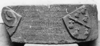 Bild zur Katalognummer 69: Fragment einer Steinmetzarbeit der Ölberggruppe mit Stifterinschrift