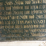 14zeilige Grabinschrift auf dem Epitaph für Graf Georg III. von Erbach.