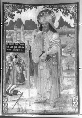 Bild zur Katalognummer 179: Wandmalerei mit Fürbittinschrift an den hl. Jakobus
