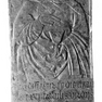 Sterbeinschrift für Wolfgang Hofkircher auf einer figuralen Grabplatte