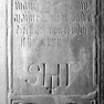 Grabplatte Hans Mandriba, wiederverwendet für einen unbekannten Jesuiten