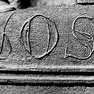 Wörmlitz, Petruskirche, Glocke, Detail der Inschrift (E. 13. Jh.) (historische Fotografie)