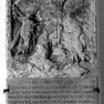 Grabtafel für Graf Alexander von Ortenburg, an der Südwand, in der Ostnische, obere Reihe. Kalkstein.
