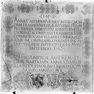 Stifterinschrift mit Sterbevermerk für die Grabtafel des Erasmus Nadler und seiner Ehefrau Anna, geb. Castner genannt Wildenauer