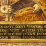 Gemälde des Abtes Lullus mit Gedenkinschrift