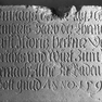 Grabplatte Moritz Heckner, Detail mit Inschrift