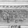 Grabdenkmal Familie Friedrich von Nippenburg, Detail Inschrift