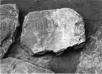 Bild zur Katalognummer 129: verschollenes Fragment einer Inschrift