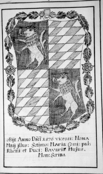 Bild zur Katalognummer 223: Nachzeichnung von d'Hame des Grabdenkmals für Pfalzgräfin Maria von Pfalz-Simmern, Nonne im Kloster Marienberg