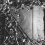 Grabplattenfragment eines Unbekannten, Zustand um 1970 (Stadtarchiv Pforzheim S1-15-009-10-001)