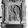 Grabinschrift des Melchior und Stifterinschrift des Jakob Hahn auf dem Epitaph für Melchior