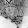 Malerei, in der Krypta am östlichen Jochbogen des südöstlichen Gewölbes (I), am östlichen Jochbogen des nordöstlichen Gewölbes (II) und an der Decke im nordöstlichen Gewölbe (III-V).