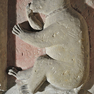 Dom, südl. Chorumgang, Grabdenkmal für Johannes Zemeke († 1245), Detail: Bär (1490/91, 2. H. 15. Jh.?)
