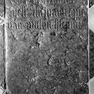 Sterbeinschrift für Frater Christoph auf einer Grabplatte
