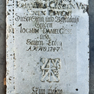 Grabplatte für Johannes Kruse, Joachim Daniel Giese und Michael C. Koch