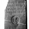 Fragment der Grabplatte für den Kanoniker Caspar Arnold