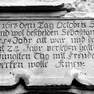 Grabdenkmal Sebastian Zeller d. Ä., Detail Inschrift