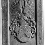 Sterbeinschrift auf der Wappengrabplatte des Georg Schober