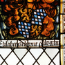 Detail: Von Ast- und Blattwerk gerahmtes Wappen der Herzogin Elisabeth von Pfalz-Simmern.
