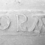 Glocke, Detail mit Inschrift an der Schulter