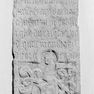 Sterbeinschrift für Barbara Jud zu Bruckberg auf einer Wappengrabplatte