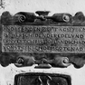 Rollwerktafel für Christoph Landschad auf der Grabplatte der Anna von Gremmingen 