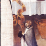 Bild zur Katalognummer 151: kniender Stifter mit Fürbitte aus dem dreiflügeligen Altarretabel mit dem Gastmahl Christi bei den Schwestern Martha und Maria (von Bethanien)