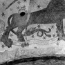 Der Löwe des Markus mit Bildbeischrift in der südlichen Gewölbekappe des Chors.