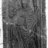 Sterbeinschrift für Abt Benedikt Ziegler auf einer figuralen Grabplatte