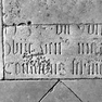 Sterbeinschrift auf dem Fragment des Grabplättchens des Konrad Schaider