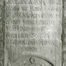 Sterbeinschriften auf der Wappengrabtafel des Caspar Dietrich und seiner Ehefrau Anna, geb. Scheirer