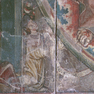 Bemaltes Altarretabel aus Sandstein, Detail, Embricho von Schöneck