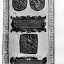 Grabplatte der Anna von Gremmingen, später mit Inschriften für ihren Mann und dessen zweite Frau 