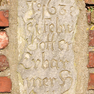 Kaiserswerth, St. Suitbertus, Stiftsplatz, Fragment eines Grabkreuzes