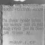 Grabplatte Peter Breunger, Detail (B)