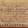 Fragmente aufgemalter Inschriften im Sitzungssaal des Rathauses [3/10]
