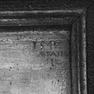 Tafelbild mit Markgraf Bernhard III. von Baden-Baden, seiner Familie und den Vormündern seiner Kinder, Detail mit Inschrift (D)